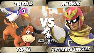 Best of the West II - embo_z (Duck Hunt) Vs. Andrik (Captain Falcon) Smash Ultimate - SSBU
