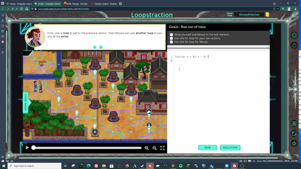 Ozaria - Javascript - Chapter 3 - Module 2 - Loopstraction