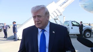 Trump Says US is Speaking with "Top Person" in Iran (Full Spray)