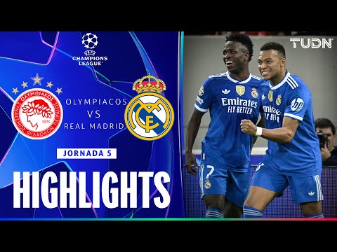 HIGHLIGHTS - Olympiacos vs Real Madrid | UEFA Champions League - Jornada 5 2025 | TUDN