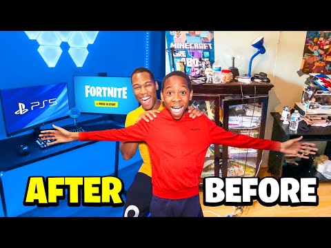 Transforming My Brother's Room Into His Dream Gaming Setup - $10,000