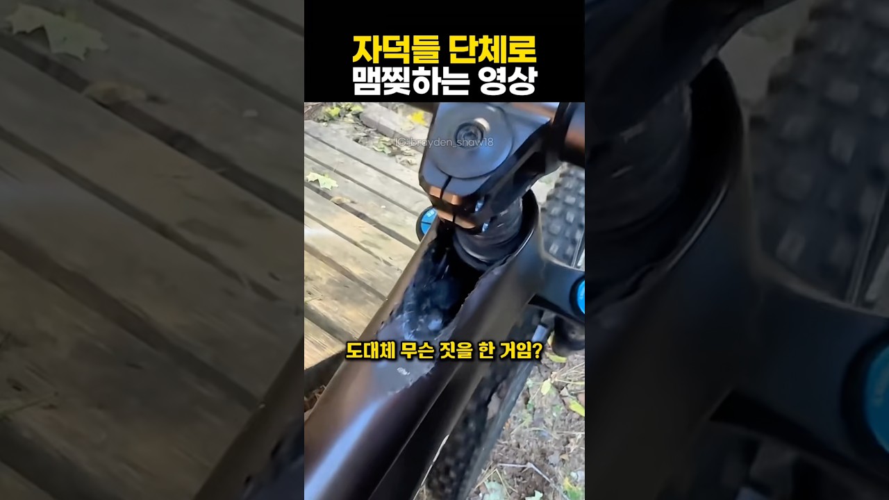 산악자전거 점프 뒤 확인할 카본 부품