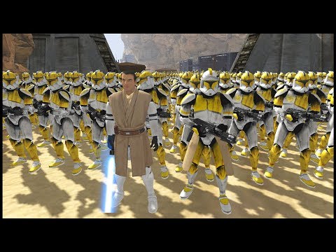 Clone Mountain Military Super Fortress! - Men of War: Star Wars Mod Battle Simulator