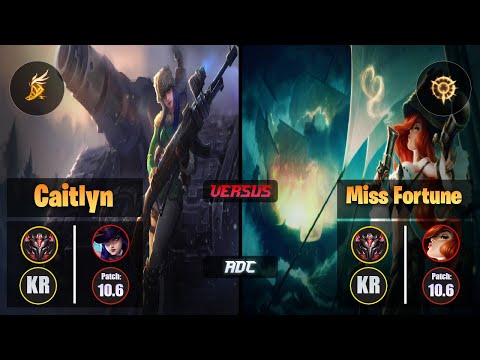 GrandMaster CAITLYN [Fleet Footwork] (ADC) VS  MISS FORTUNE - Grandmaster KR Patch 10.6