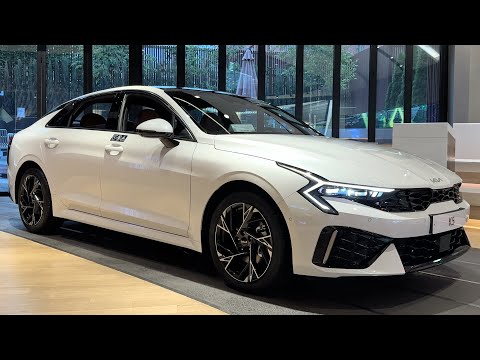 2025 Kia K5 (Optima) Exterior and Interior Details | Stylish Hybrid Sedan!