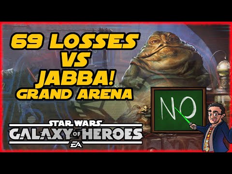 69 Losses Against Jabba the Hutt in 3v3 Grand Arena!  Going through my entire SWGOH Roster!