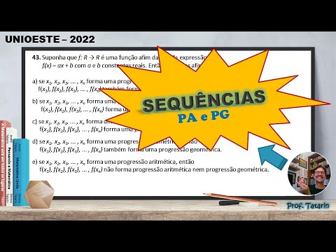 [UNIOESTE] Suponha que f:R→R é uma função afim dada pela expressão - Matemática Linda -Prof. Tatarin