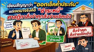 EP.109 เขียนสัญญาว่า “ออกเช็คค้ำประกัน”แต่เจตนาจริงคือ “ชำระหนี้”ศาลฎีกาสั่งจำคุกสั่งจ่ายเช็คเด้ง!