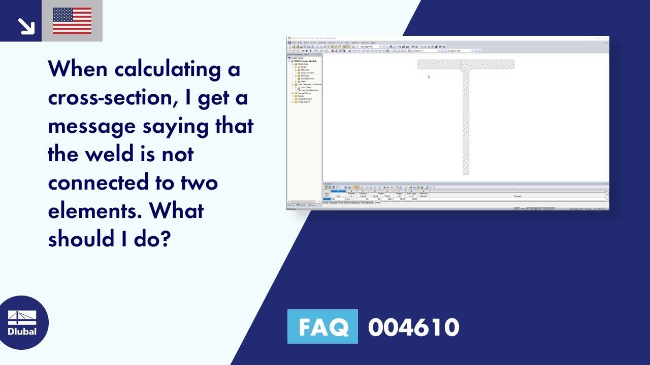 [EN] FAQ 004610 | When calculating a cross-section, I get a message saying that the weld is not connected ...