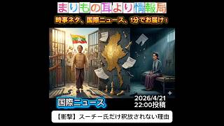 【衝撃】スーチー氏だけ釈放されない理由 #ニュース解説 #一分でわかる #時事ネタ #国際ニュース #ミャンマー #スーチー #国際情勢 #人権