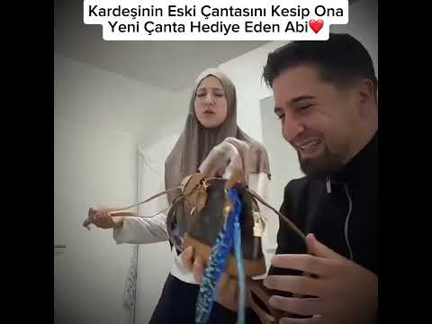 Kardeşinin Eski Çantasını Kesip Ona Yeni Çanta Hediye Eden Abi❤️ #hediye #abi #para #tepki #aile