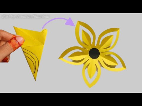 How to make paper flower  // Diy paper flower making  // Beautiful Paper Flower Making Step by step 