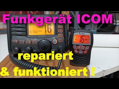 Funkgerät defekt keine Funktion ICOM 505 UBI SRC Marinefunkgerät reparieren nach Totalausfall