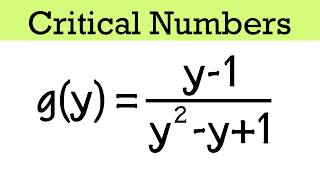 How to find the critical numbers of a rational function