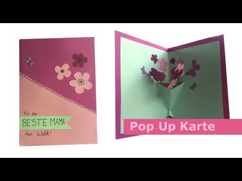DIY Blumen Pop-Up 3D Karte Basteln zum Muttertag | Schritt-für-Schritt Bastelanleitung