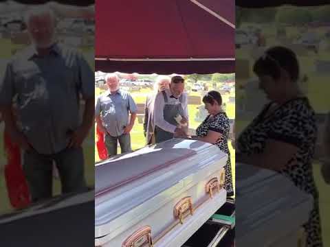 Blessing, dedicating the grave for my Aunt Willie Fred (Traywick) Wall