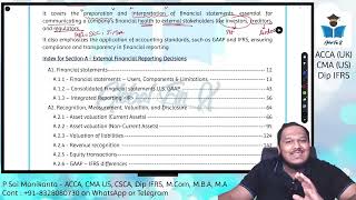 CMA US Part 1 - Section A Intro | External Financial Reporting Decisions (Demo Lecture)