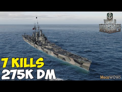 World of WarShips | Des Moines | 7 KILLS | 275K Damage - Replay Gameplay 4K 60 fps