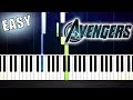 The Avengers Theme Song EASY Piano Tutorial By PlutaX