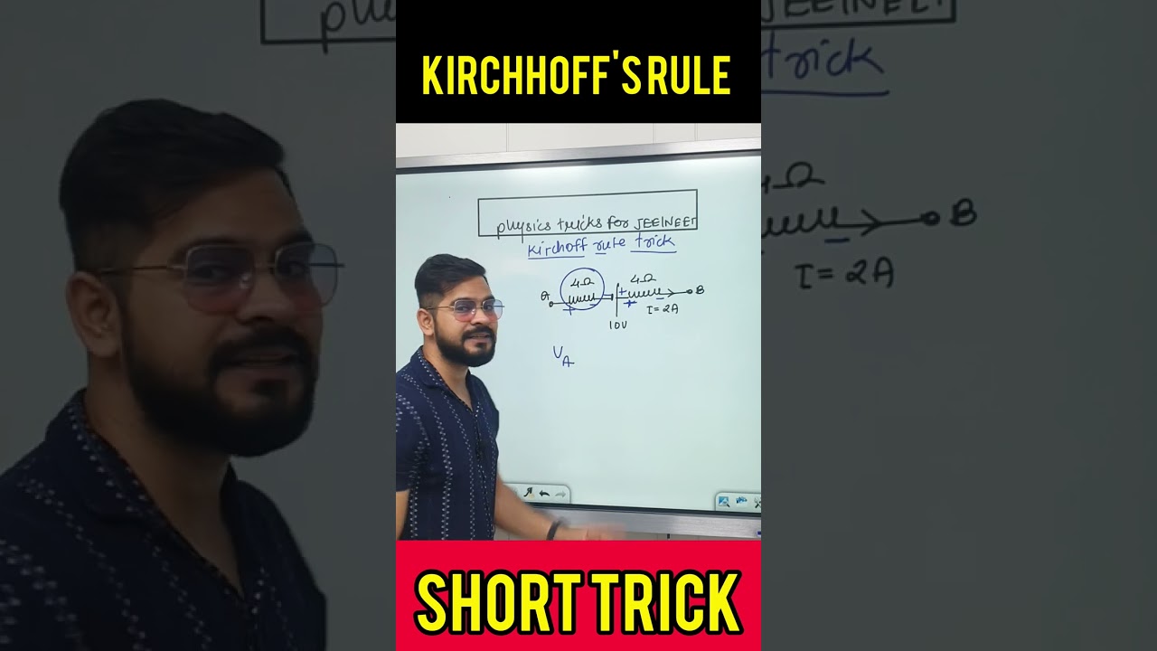 Short Trick to Solve Kirchhoff law Question | #shorts #physicstricks #sachinsirphysics