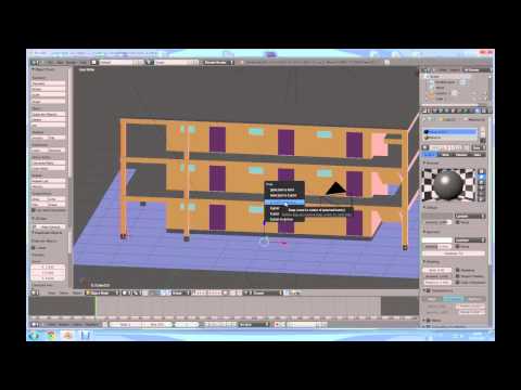 Blender 2.6 tutorial- Small hotel modelling part 2