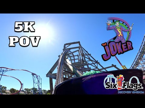 Joker Front Row POV [5K] | Six Flags Discovery Kingdom 2023