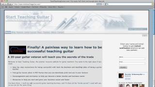 How To Set Up Your Own Guitar Teaching Website In 30 Minutes Or Less - Part 1