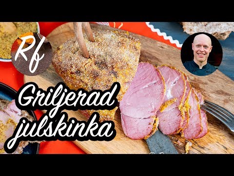 Klassisk griljering till en kokt eller ugnsstekt julskinka med senap, ägg och ströbröd.>