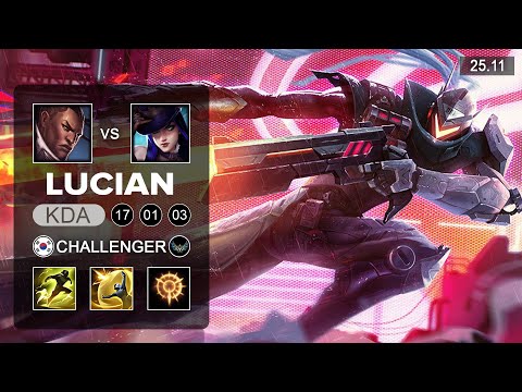 Lucian vs Caitlyn ADC - KR Challenger - Patch 25.11 Season 15