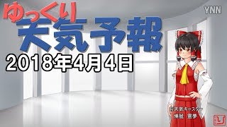 【ゆっくり天気予報と占い】さっくり見られる天気予報！2018.04.04