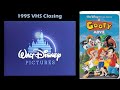 A Goofy Movie 1995 VHS Closing