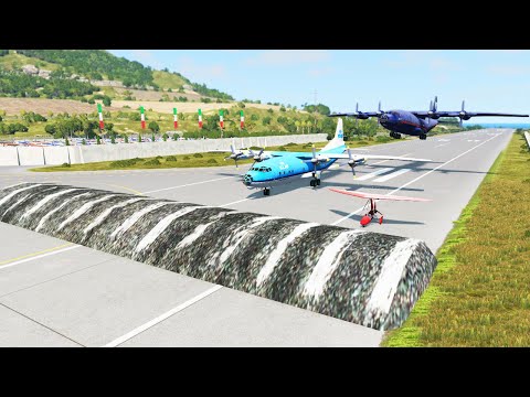 Planes Vs Huge Speed Bumps | Plane Crash On Speed Bumps | Beamng Drive | Beamng Tuf ✈✈🔥🔥