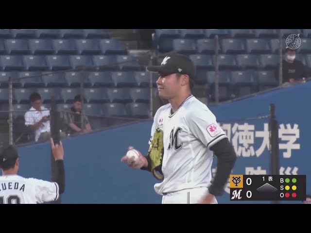 【ファーム】初登板で冷静判断!! マリーンズ・廣池康志郎 チャンスの芽を摘む牽制アウト!! 2025年4月30日 千葉ロッテマリーンズ 対 読売ジャイアンツ