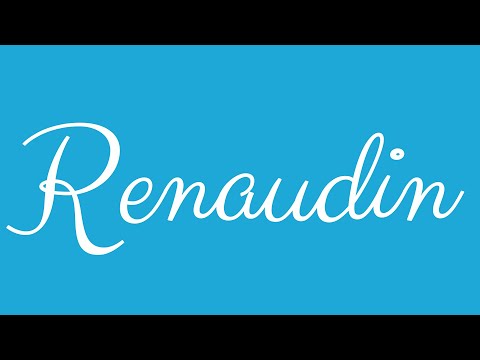 Learn how to Sign the Name Renaudin Stylishly in Cursive Writing