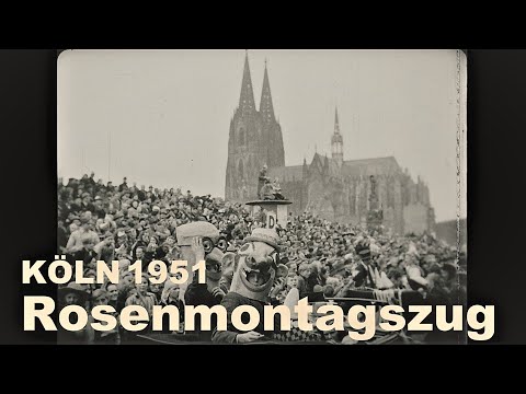 KÖLN 1951 - Karneval - Rosenmontagszug - Cologne - post wwII carnival parade
