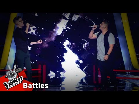 Χάρης Χαλαμούτης vs Μαρσελίνο Σερίφι - Ένας κόμπος η χαρά μου | 1o Battle | The Voice of Greece