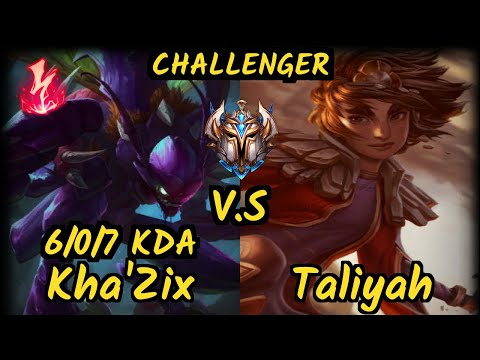 GOG Pride (KHA'ZIX) vs TALIYAH - 6/0/7 KDA JUNGLE CHALLENGER GAMEPLAY - EUW