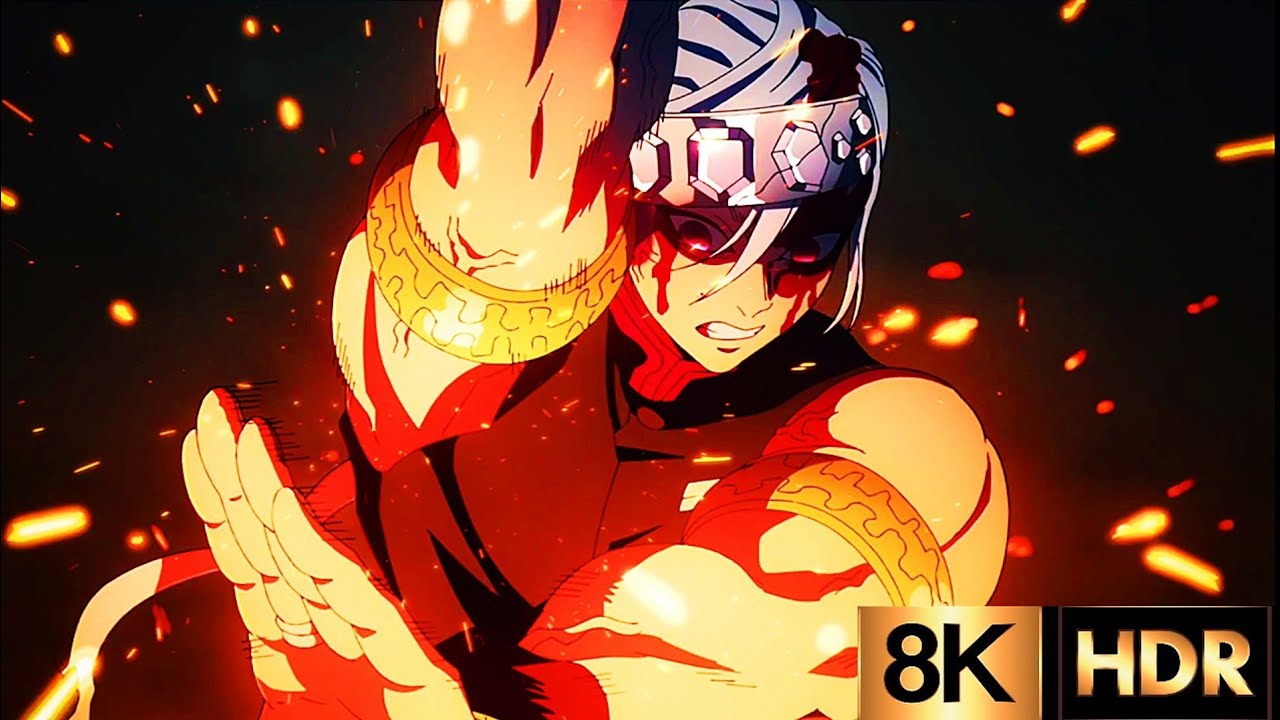 This is 8K HDR Anime | Tengen vs Gyutaro Fight Scene【8K HDR】