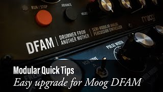 Video thumbnail for Easy upgrade for Moog Drummer From Another Mother (DFAM) | Modular Quick Tips by File Transfer Protocol