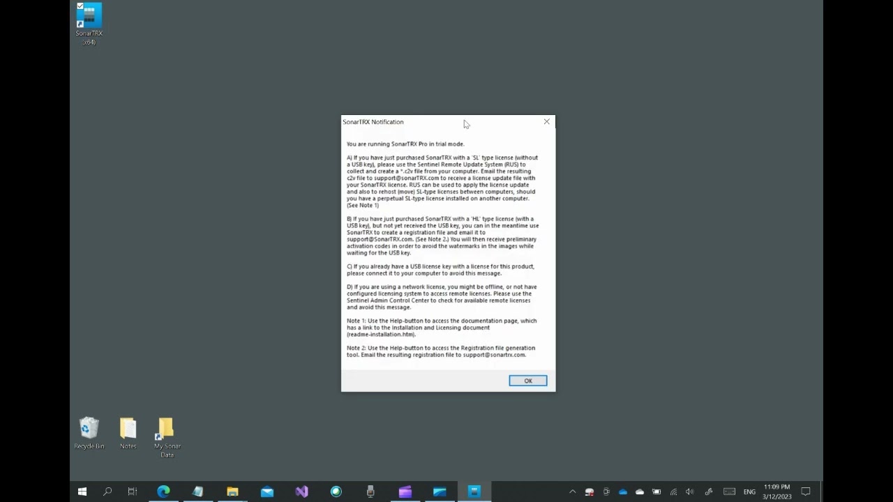 SonarTRX Installation and licensing