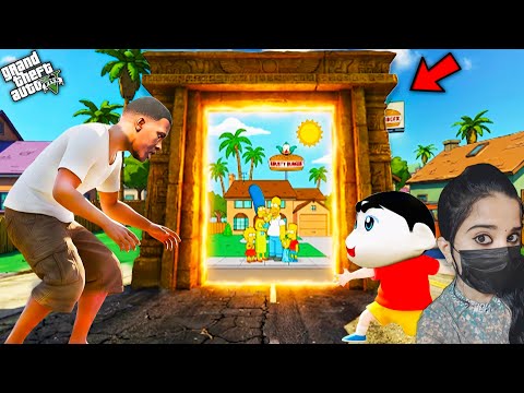 GTA5 - Franklin Use Magic Portal With Shinchan – GTA 5