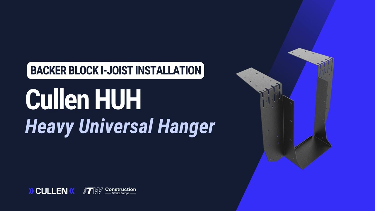 Cullen Heavy Universal Hanger (HUH): I-Joist Backer Block Installation