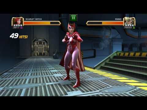 Marvel Contest of Champions Realm of Legends ROL 4 star Scarlet Witch Vs Rhino