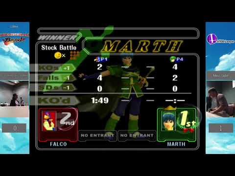 Birmingham Brawl 22 Melee Singles L8ths - Cashmere John (Falco) vs. Ms. Jade (Marth)