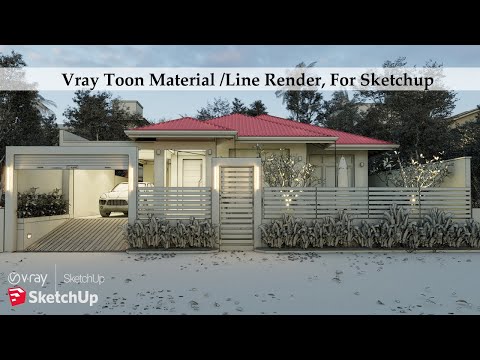 Vray Toon Material-Line Rendering For Sketchup