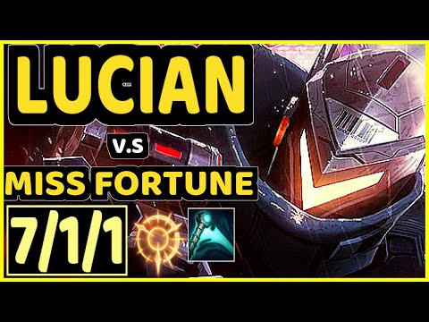SACY (LUCIAN) vs MISS FORTUNE - 7/1/1 KDA BOTTOM ADC CHALLENGER GAMEPLAY - BR