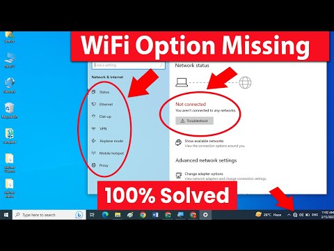 Fix WiFi Not Showing in Settings On Windows 10 || Fix Missing WiFi Option problem in windows 10