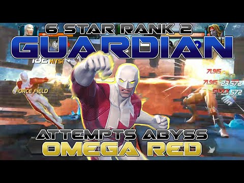 [MCOC] 6 Star Rank 2 Guardian Attempts The Abyss! Versus Abyss Omega Red! How Much Damage Can He Do?