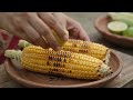 Fire Roasted Corn With Lemon Chili Salt RoastedCorn CornASMR Village VillageCooking Shorts