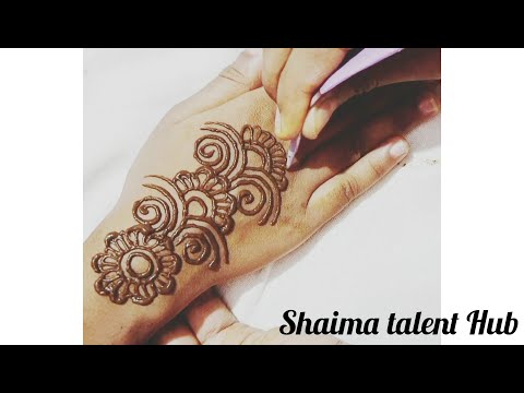 ■Simple easy mehndi design for back hand || shaima talent Hub || 👌